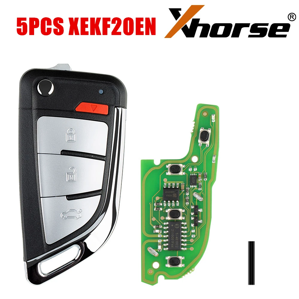 Xhorse XE Series Super Remote Key XEMQB1EN XEKF20EN XEFO01EN XEDS01EN XELEX0EN XEKF21EN English Version 5PCS/Lot