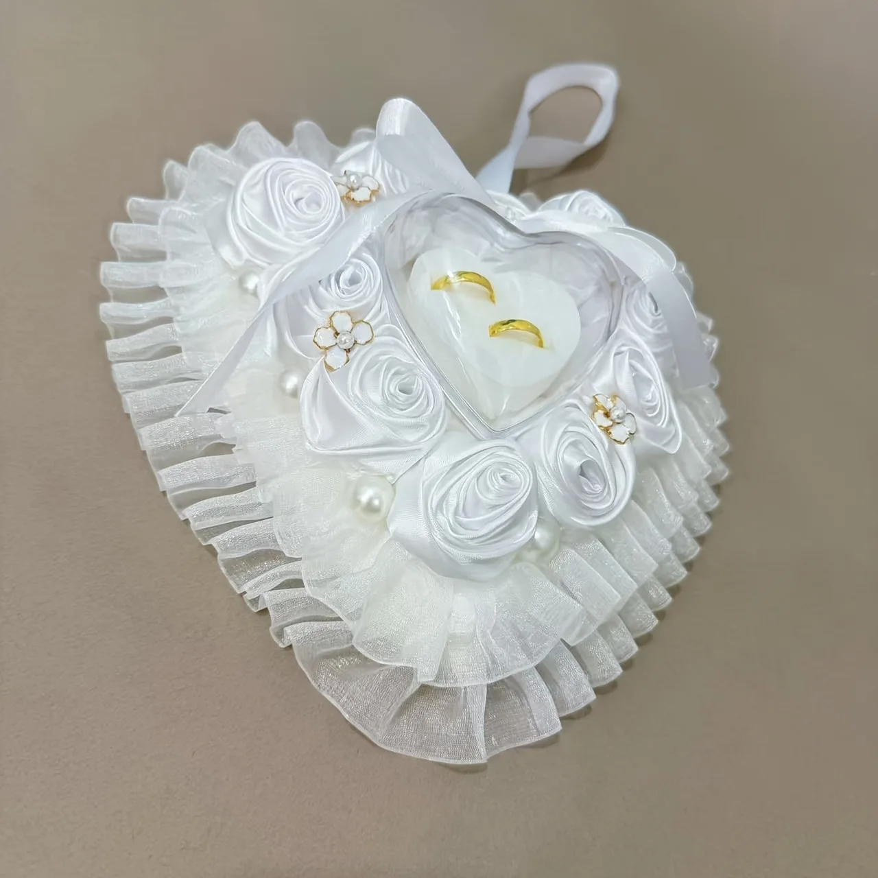 Elegantes Rosenringkissen, Heiratsantrag der Braut, Jahrestag – Hochzeitsfeier-Dekoration