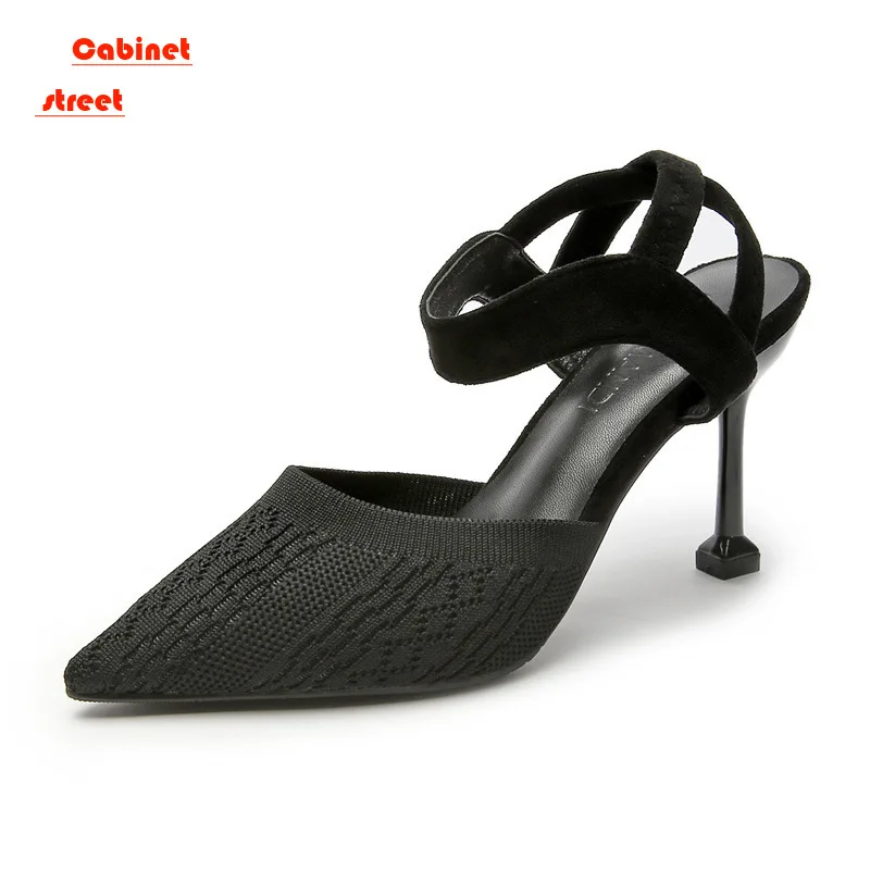 

2024 Pointy Stiletto Heels Small Size Plus Size Comfortable Summer Breathable Hollow Single Shoes Allmatch Women's Sandals Pumps