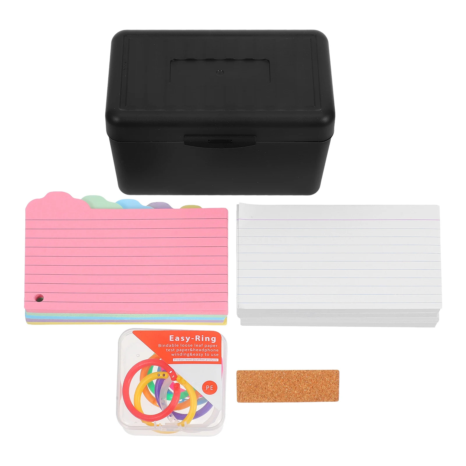 

1 set 1 Set Portable Index Cards Holder Flashcard Storage Case Sturdy Plastic Notecard Organizer Business Recipe Card Box Office