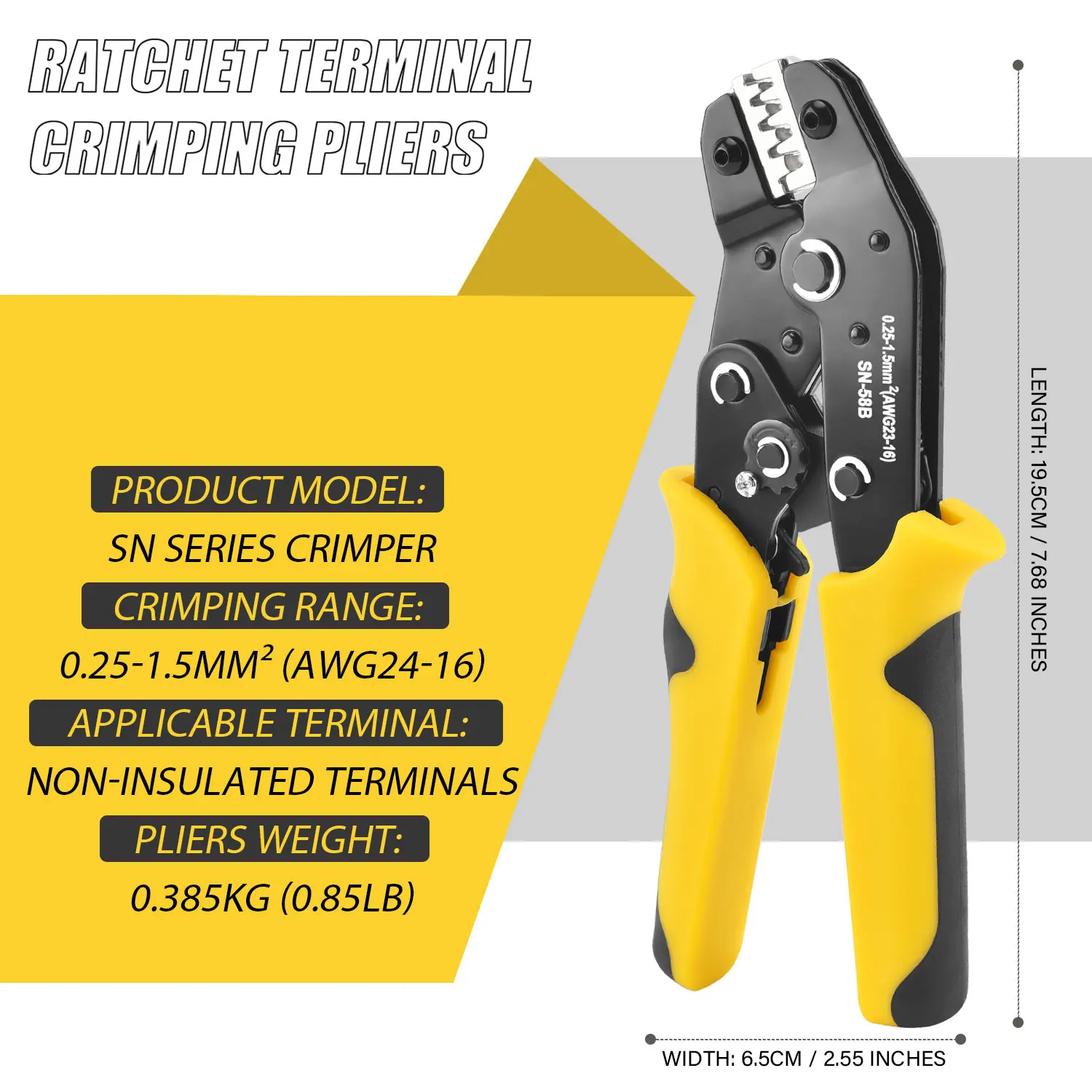 Imagem -02 - Ratchet Crimping Tool Kit Sn58b Jaws Grupo Dupont Jst Molex Barril Aberto Não Isolado Terminais Butt Conectores Solares Pcs