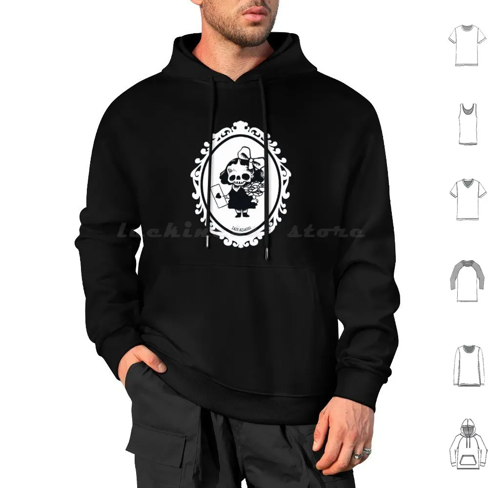 Lil Death Head Loveletter Hoodie cotton Long Sleeve Lil Death Head Goth Cute Kawaii Weird Creepy Love