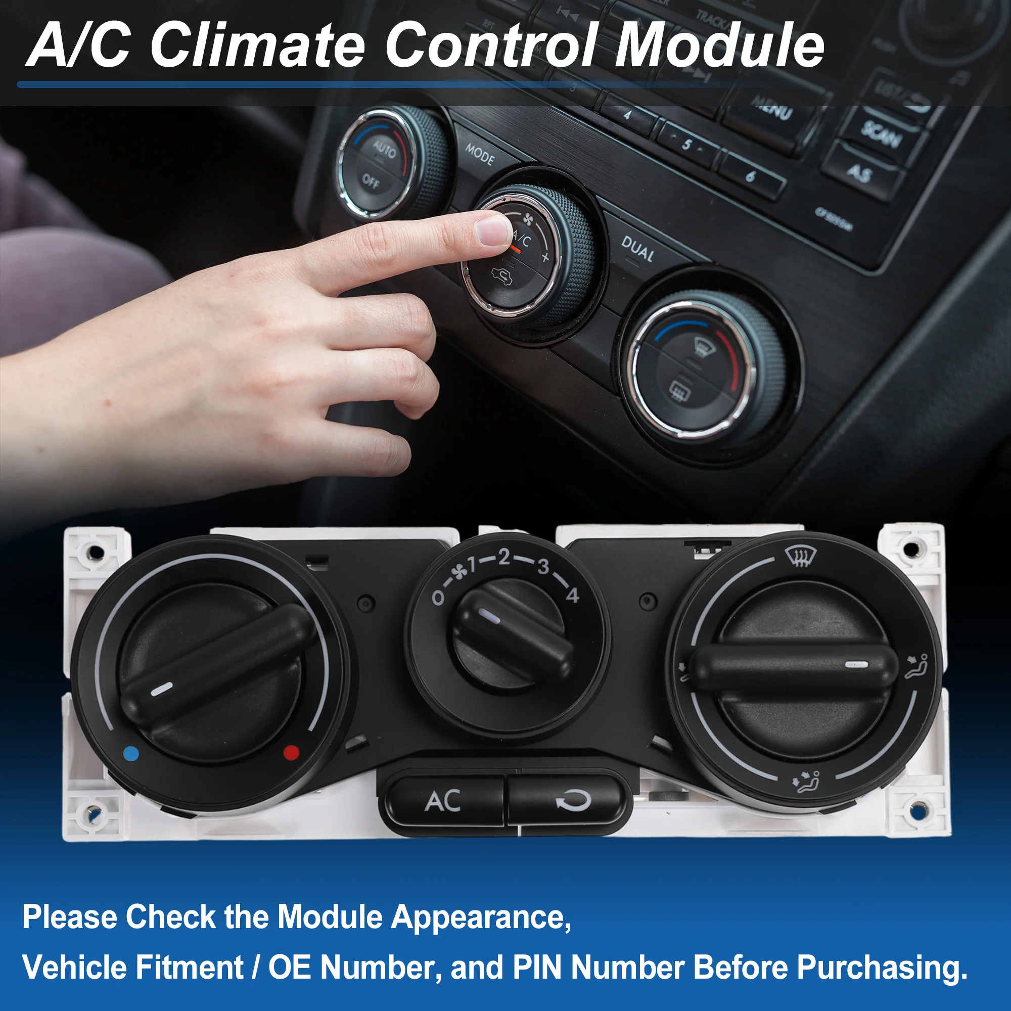 

Модуль переключателя климат-контроля обогревателя Motoforti для Volkswagen Beetle 1998-2010 гг.