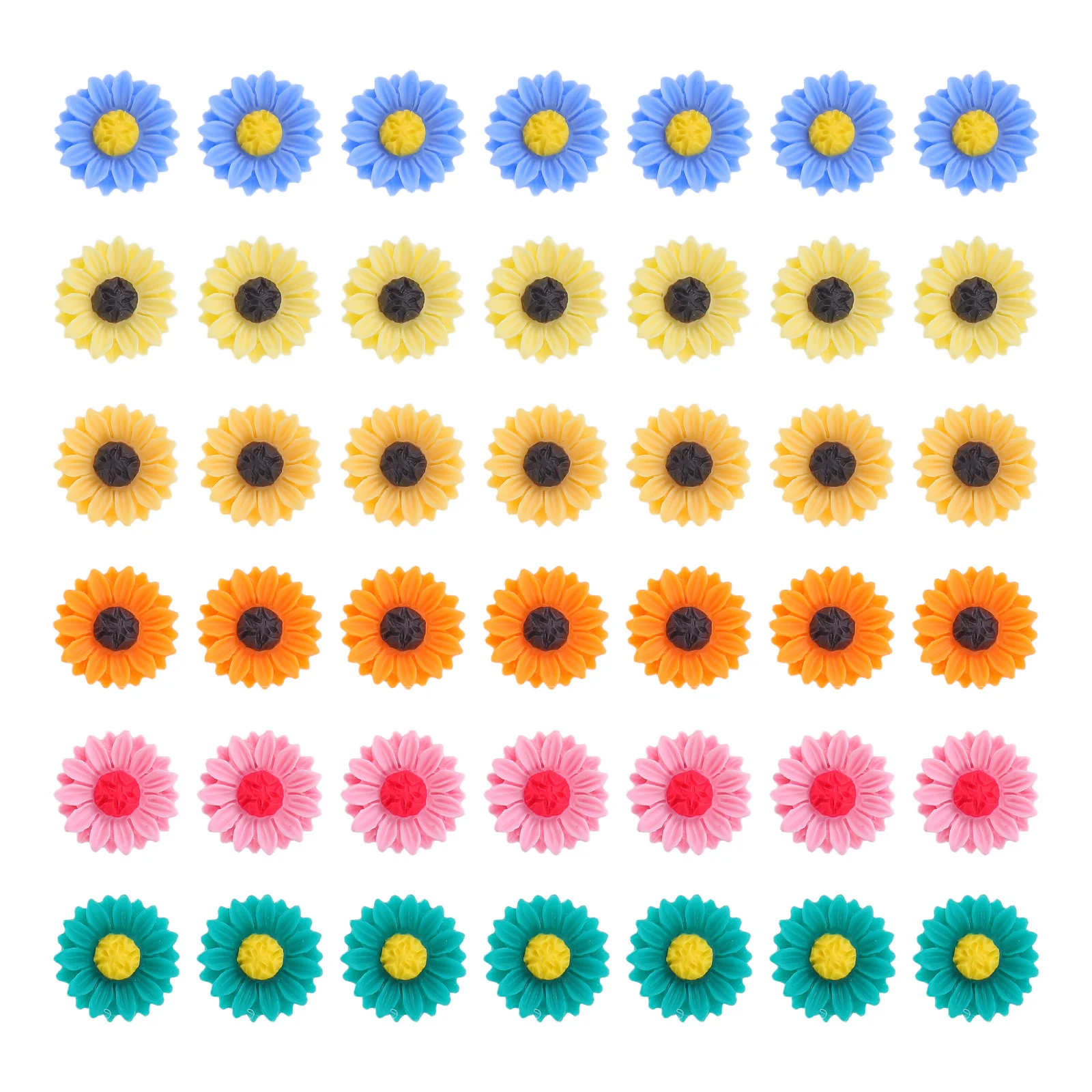 

40Pcs Decorative Sunflower Push Pins Resin Floral Thumbtacks for Bulletin Board Cork Wall Holding Photos Files Craft DIY