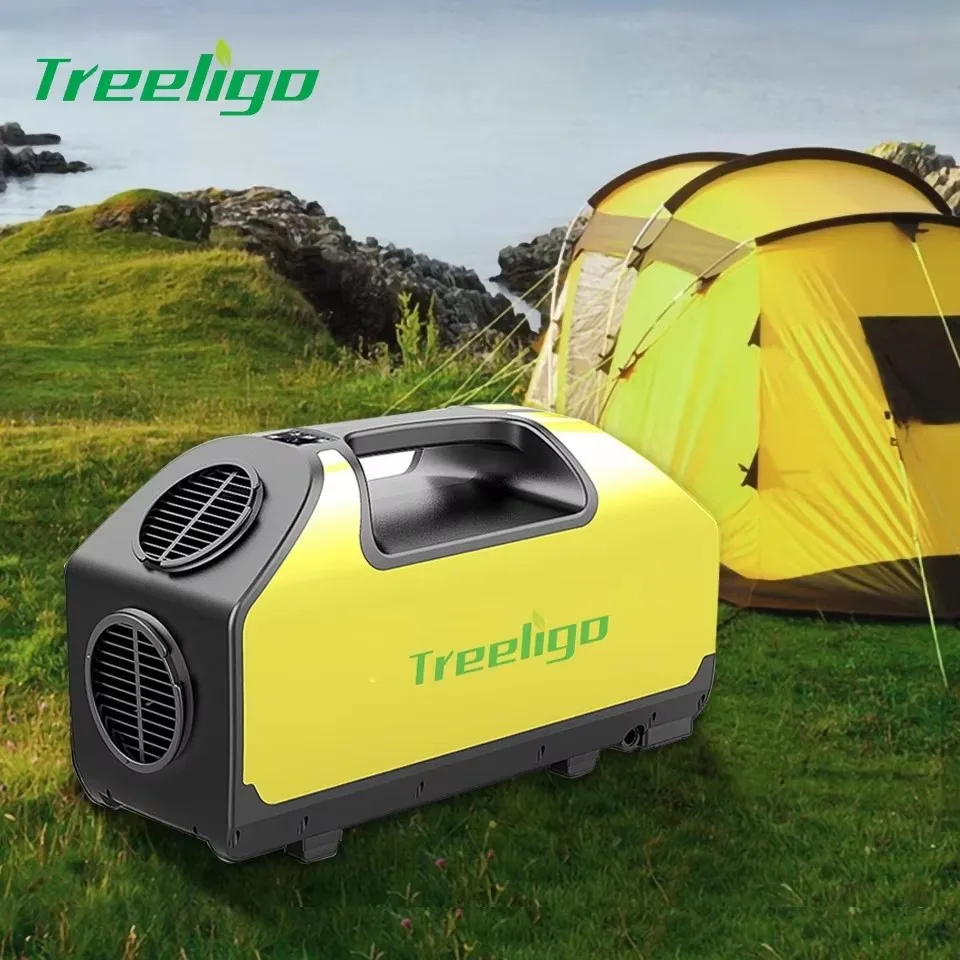 Treeligo Outdoor Electric Tent Air Conditioner12V 24V Portable Mini Camping Air Conditioning for Truck Bus RV Caravan Camper Van