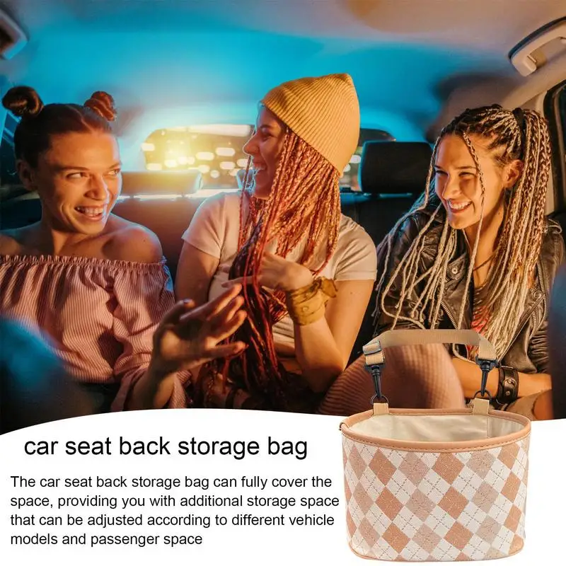 Rear Seat Car Organizer Universal Storage Pocket For Auto Backrest Space-Saving Vehicle Storage Tool For Wallets Magazines