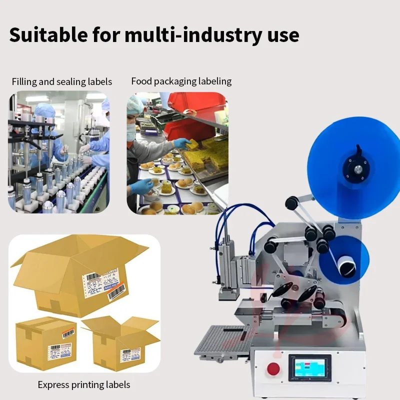 Flat Labeling Machine LY-BTP90 Semi-automatic Label Tag Sticker for Parcel Packaging Equipment 65MM Labeler Tools for Industrial