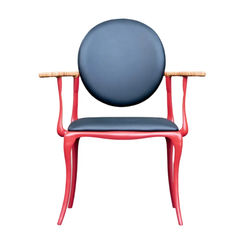 

Modern Art Formula Painted Microfiber Leather Designer Home Restaurant Study Creative Single Chair