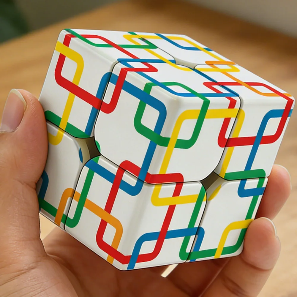 ZIINA STAR 2x2 Square Grid Cubes, 2x2 Speed Cubes, Suitable for Adult 3D Puzzle Cubes, Birthday Gifts/Best Holiday Gifts