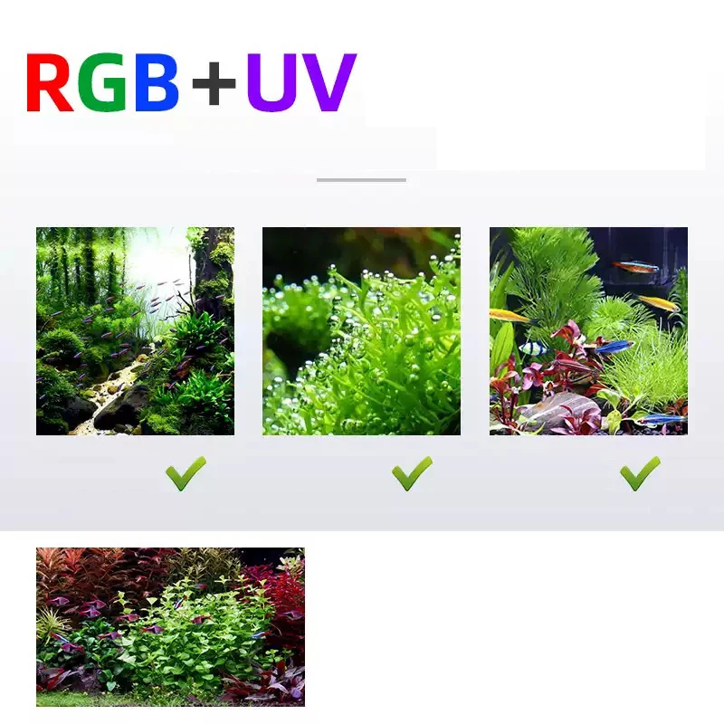 Led Lighting 60cm 80cm 90cm RGB UV Aquarium Lamp Full Spectrum Accessories Fish Tank Fishbowl Plant Terrarium Clearance Sale view 2