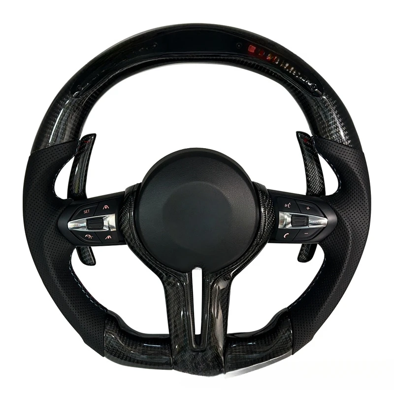 For Mercedes Benz A E C S Class GLC260 GLE CLS GT New Genuine Leather AMG Carbon Fiber Modified Steering Wheel With Steering Whe