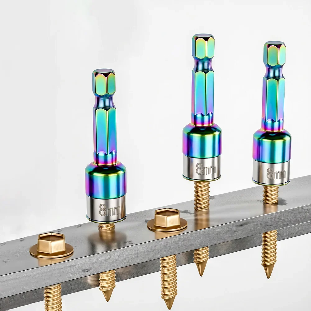 Hex Socket Nut Driver Set Tool Nut Driver Set 8mm Hex Socket Non-magnetic Steel Ball Sleeve Ball Sleeve Design