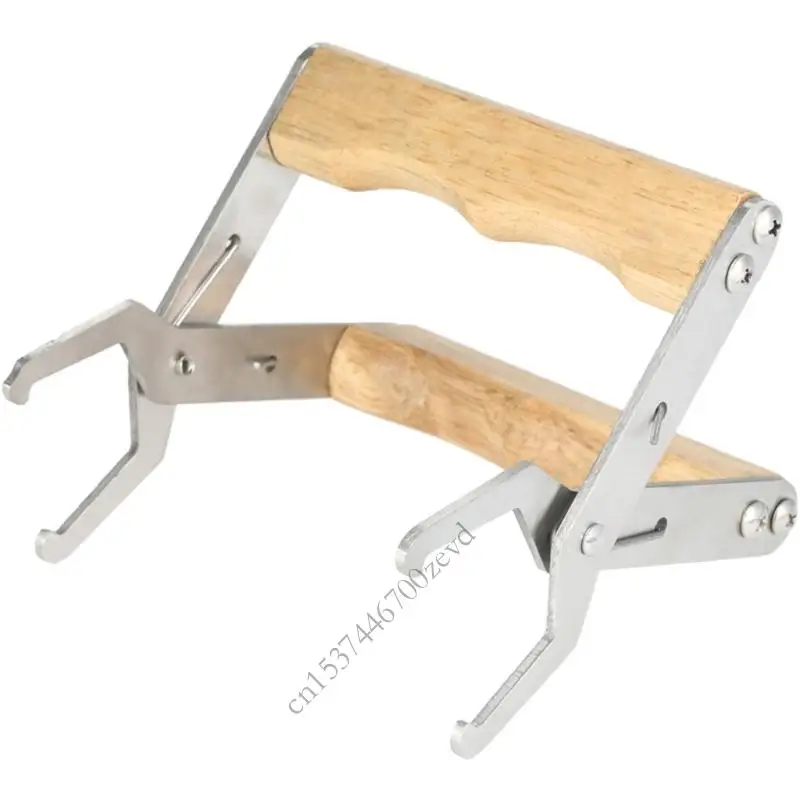 

Durable Stainless Steel Beekeeper Frame Holder With Ergonomic Wooden Handle Suitable For Beekeeping Safety And Comfort P9YB