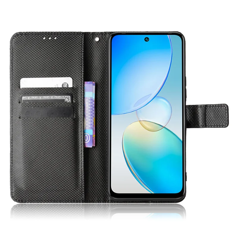 For Infinix Hot 12 Case Luxury Flip PU Leather Card Slots Wallet Stand Case Infinix X6817 Phone Bags