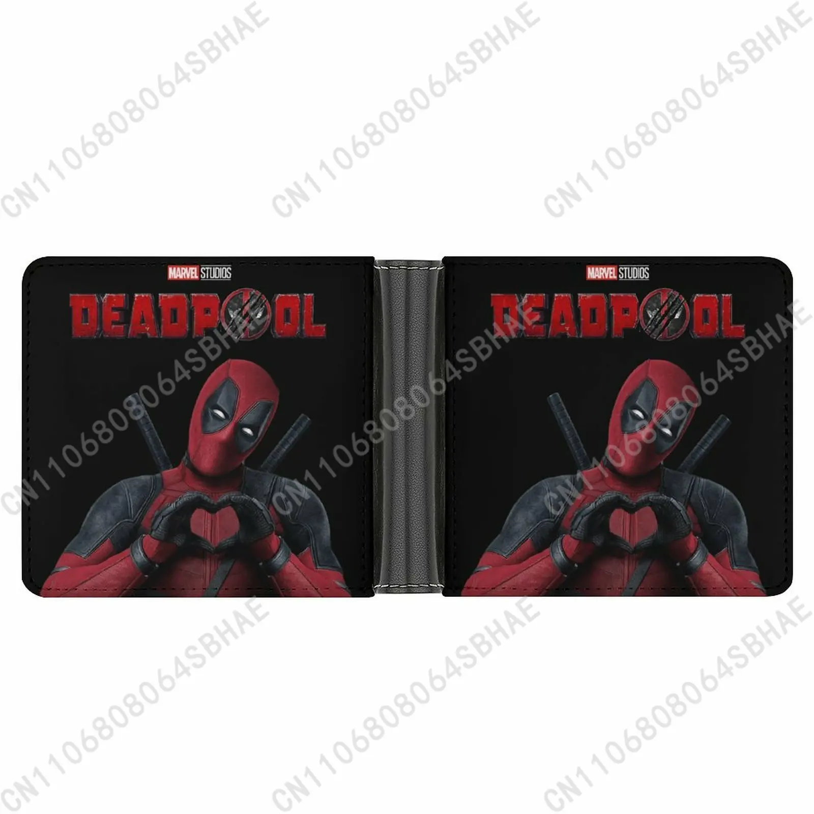 

Marvel Deadpool Trendy Leather Wallet Teenage Male Woman Personalized Slim Credit Card Holder Small Purse Daily Use Cosplay