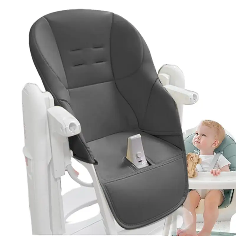 

Kids Dining Chair Cushion Easy To Install Replacement Cushion Soft Wear-resistant PU Leather And Sponge High Chair Cover Cushion