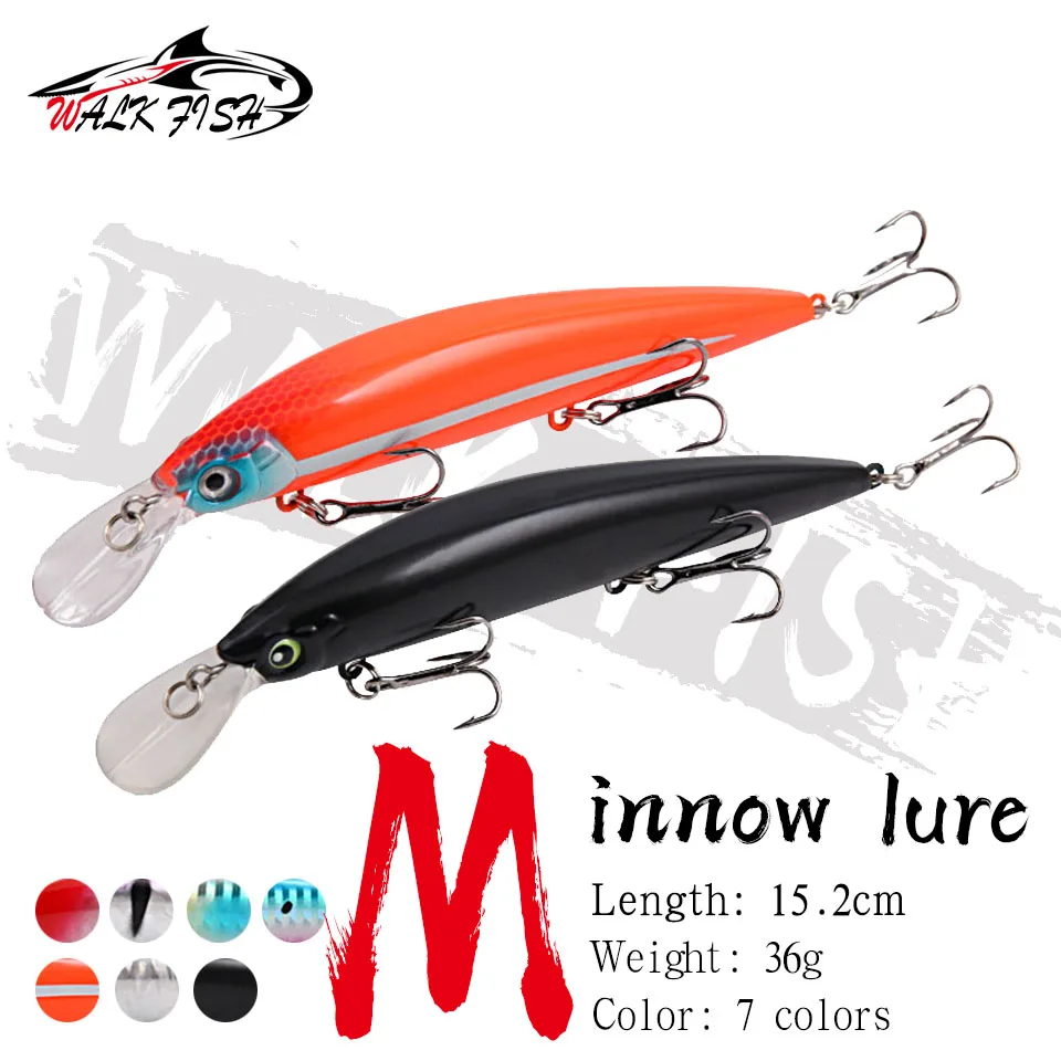 

WALK FISH искусственная приманка 15,2 см, 36 г, тонущие приманки, воблер в виде гольяна, искусственные жесткие приманки, рыболовные снасти, рыба