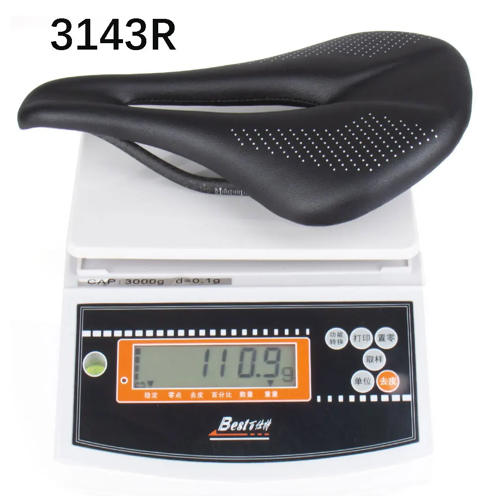 ELITA ONE SUPER LIGHT MTB/Rennrad-Sattel 240*143mm Carbon-Schienen 7x7/7x9mm Fahrradsitz Superleicht 90g – Detail 4