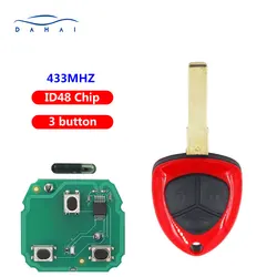 dahai car key 3 Buttons Remote Smart Car Key Replacement For Ferrari 458 Ltalia California 599 GTB Fiorano FF 434Mhz ID48 Chip