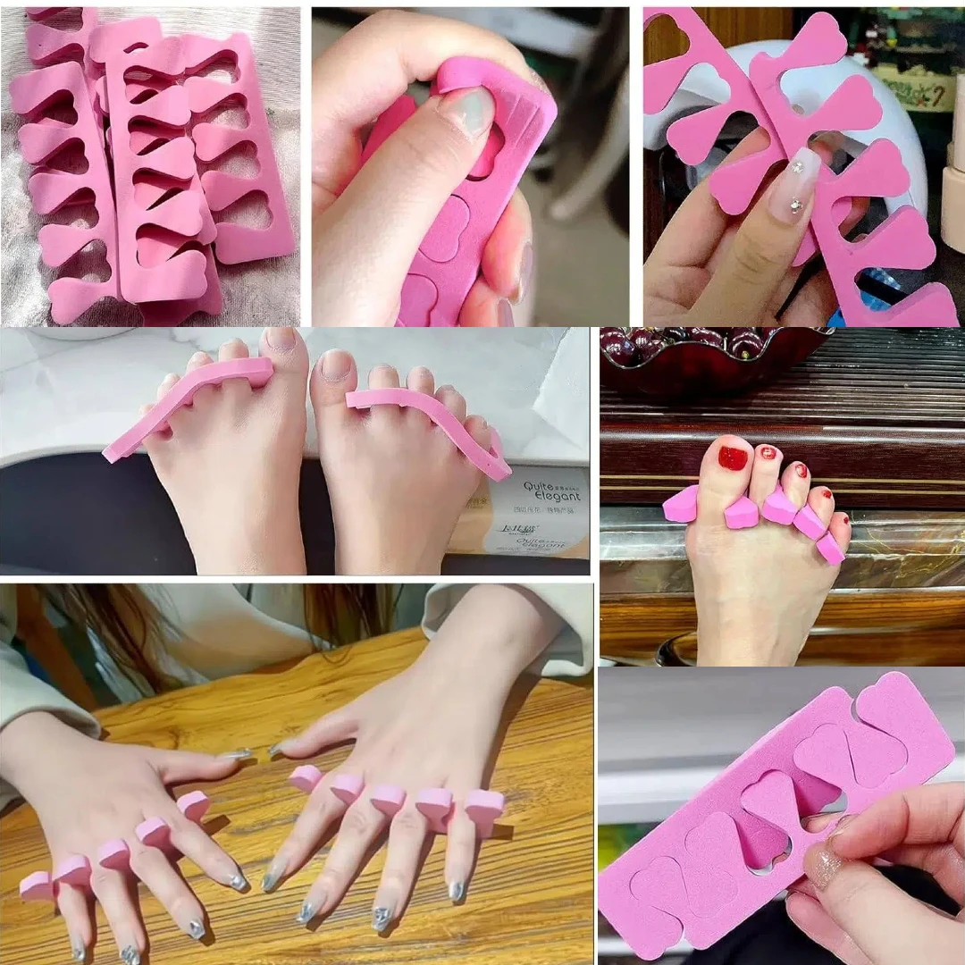 50/100/200pcs Sponge Toe Separators Pedicure Set for Nail Polish- Premium Nail Art Painting and Polishing Tool Kit