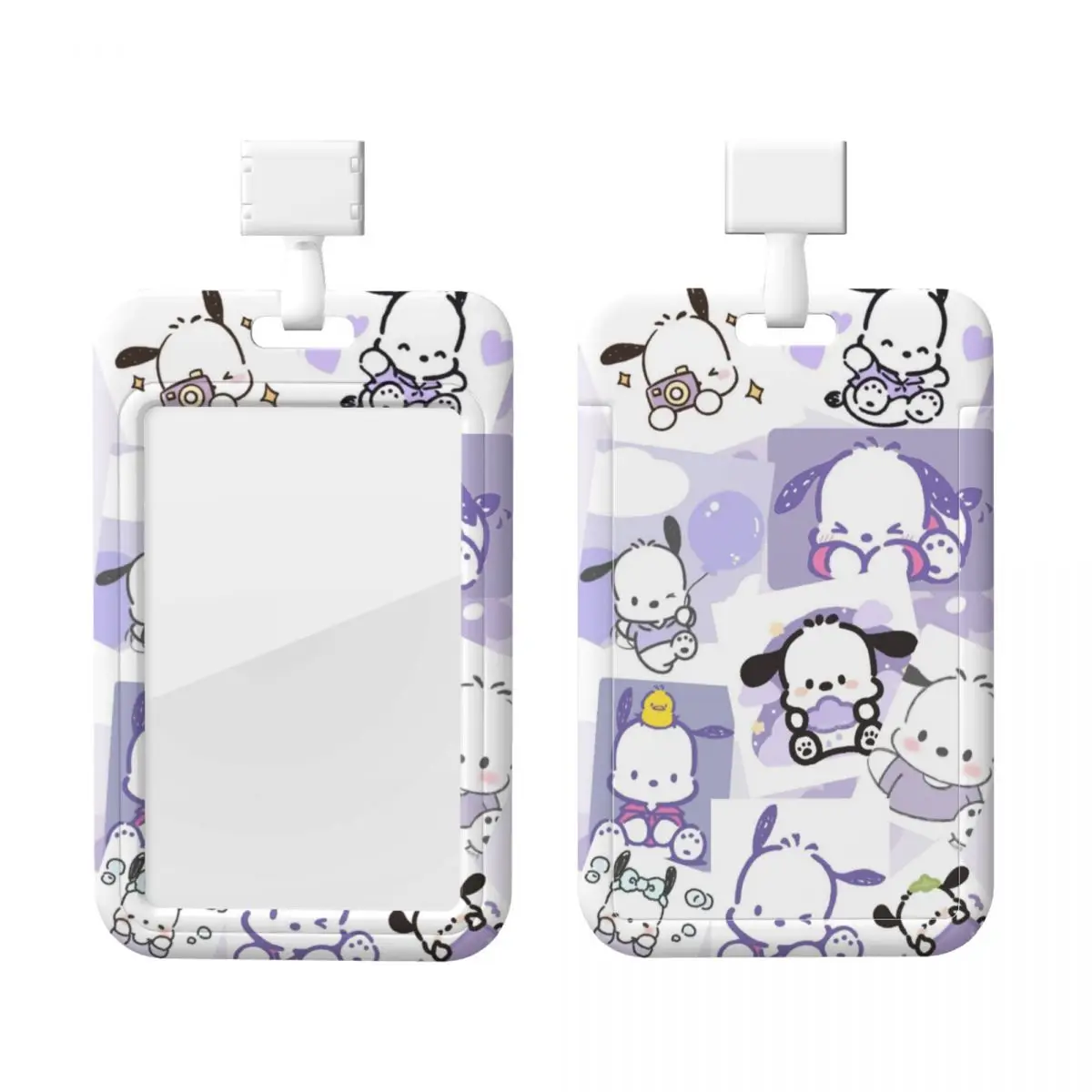 

Custom Anime Pochacco Card Badge Holder For Office Card Holder Unisex Neck Lanyard Credit Card Holders Neck Strap
