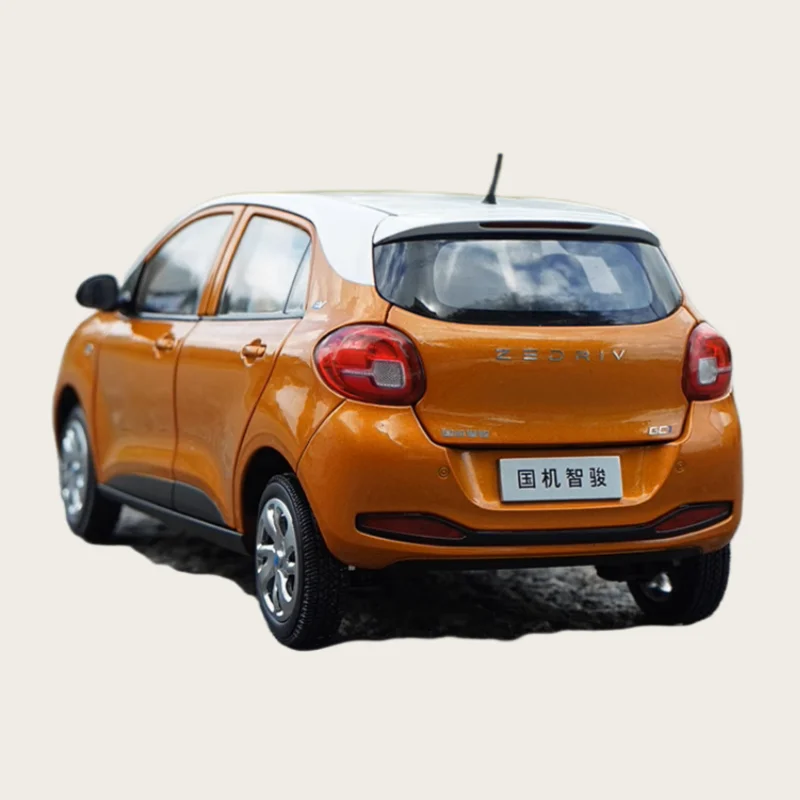 Diecast 1/18 Bilancia ZEDRIV Modello In Lega di Auto ZEDRIV GC1 Nuova Energia Pura Elettrica Arancione Gioca Veicoli Giocattolo per Il Ragazzo Regalo Scatola Originale