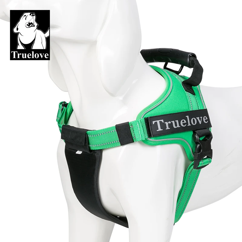 Truelove Dog Harness No-Pull Reflective Stitching Night Visibility Outdoor Adventure Big Dog Harness Match Puppy Vest TLH5753