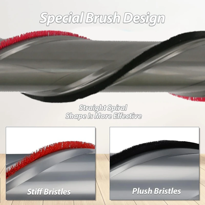 【Berserkk】Reemplazo de filtro para aspiradora Dyson V15, rodillo antienredos de alto par, piezas de repuesto de cepillo, rodillo de barra de cepillo