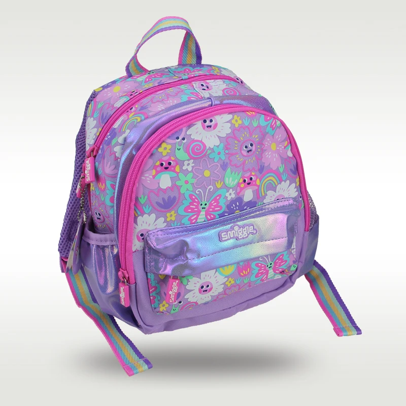 Australia original Smiggle hot-selling children\'s schoolbag girls purple butterfly cute little schoolbag kindergarten backpack