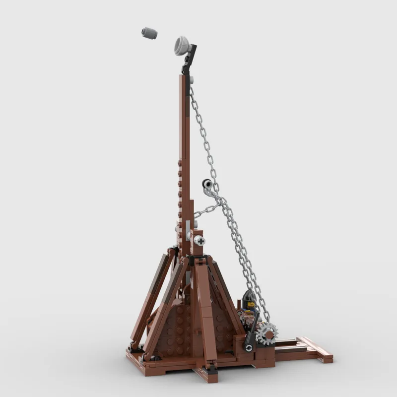 Moc medieval catapulta bloco de construção quebra-cabeça montagem menino monta criativamente crianças tijolos brinquedo modelo