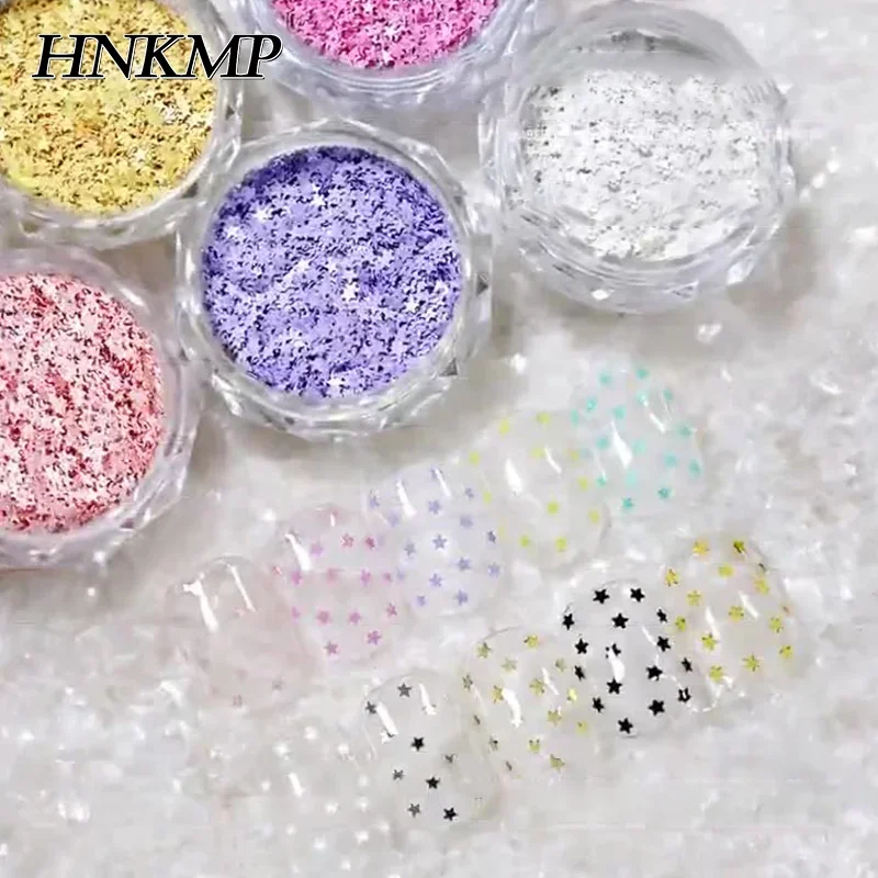 1Jar 1mm البسيطة تألق ستار مسمار بريق تألق مسمار الديكور صالون الأظافر تصميم لطيف الملحقات DIY مسمار الفن تصميم