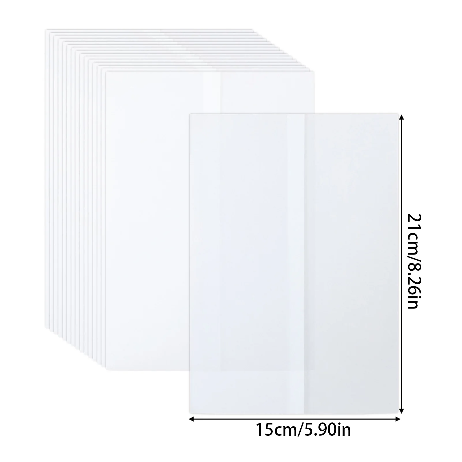 50PCS Translucent Paper Envelopes Prefolding Simple Style Envelopes for Letters Important Files Storage