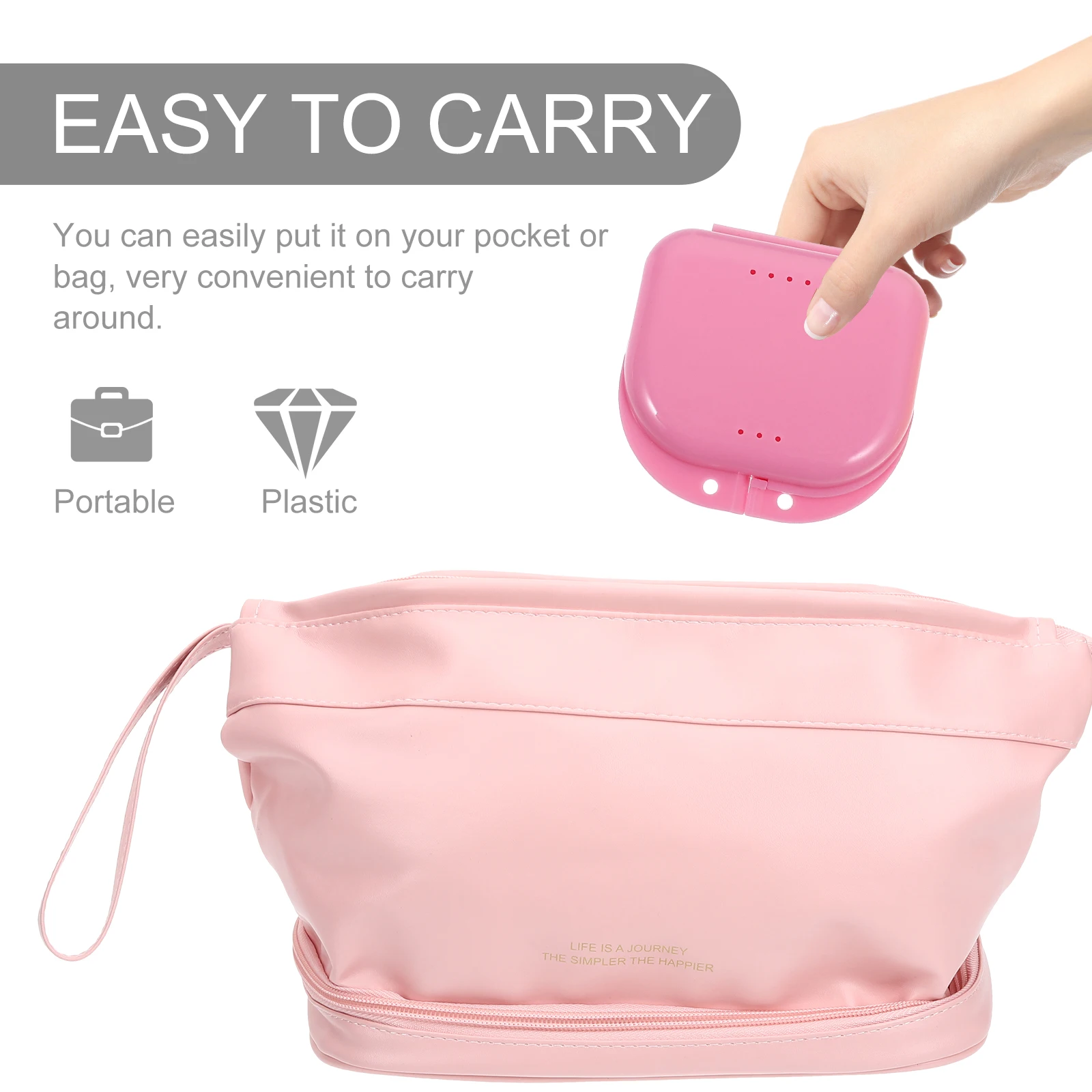 

6 шт. чехол для зубных протезов, сверхмощный портативный держатель для стоматологического фиксатора, капа, сухой, безопасный, сохраняет чистоту с вентиляционными отверстиями, защелкивающаяся застежка