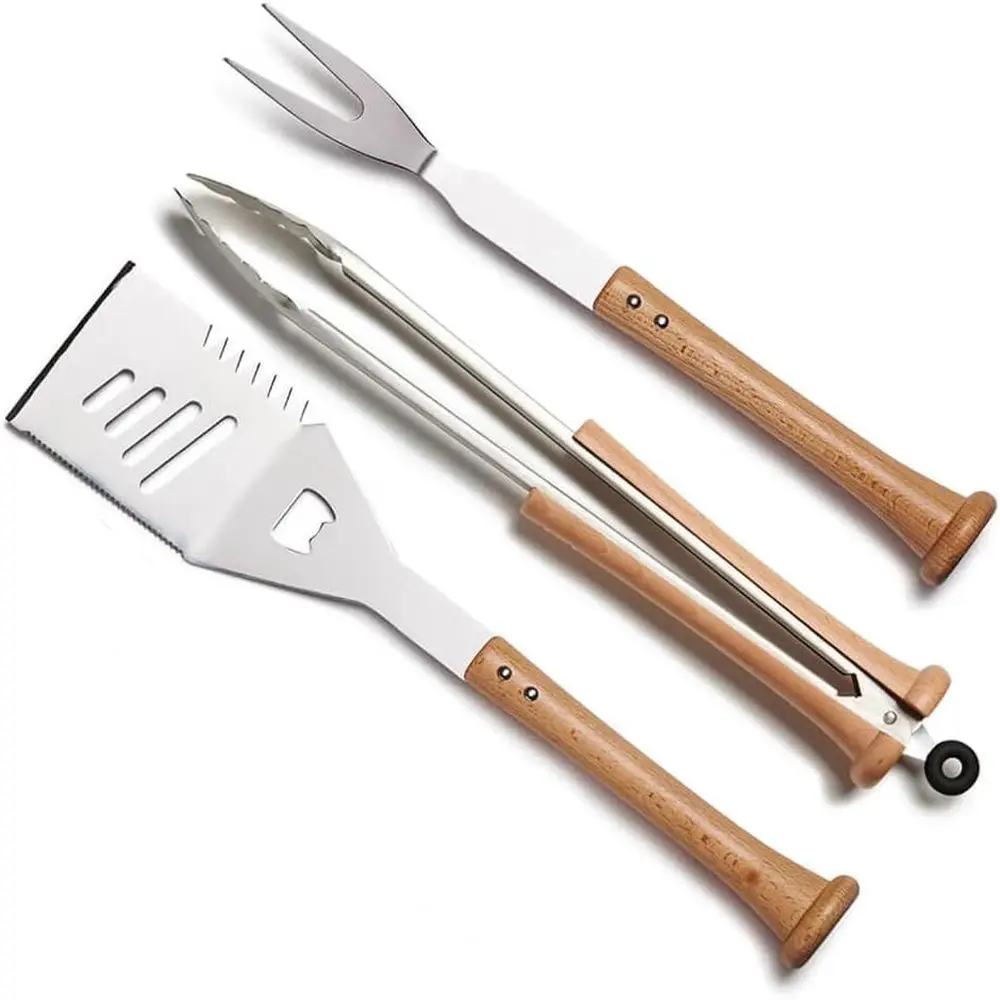 

Набор для гриля Triple Play: индивидуальные аксессуары для барбекю и инструменты из высококачественной нержавеющей стали