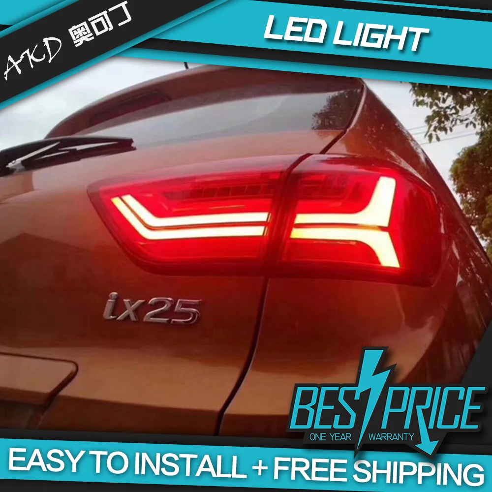 

AKD Tuning Cars Tail Lights for Hyundai Ix25 Creta 2016 Taillights LED DRL Running Lights Fog Lights Angel Eyes Rear Parking