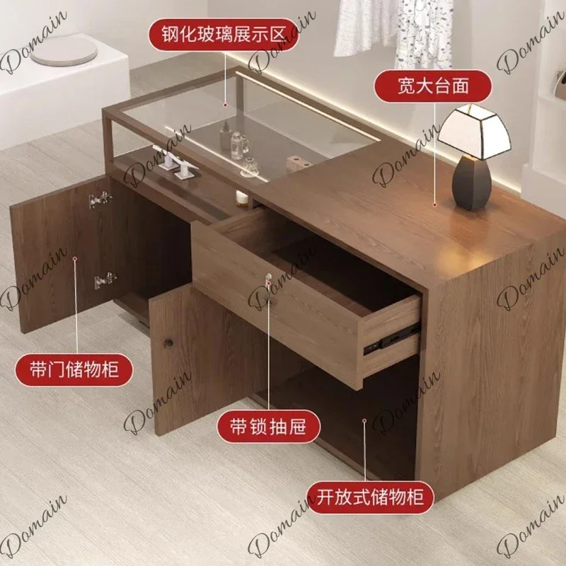 M4T X Luxury Checkout Counter Reception Desks Business Modern Front Desk Reception Desks Cash Register Office Furniture Receptie