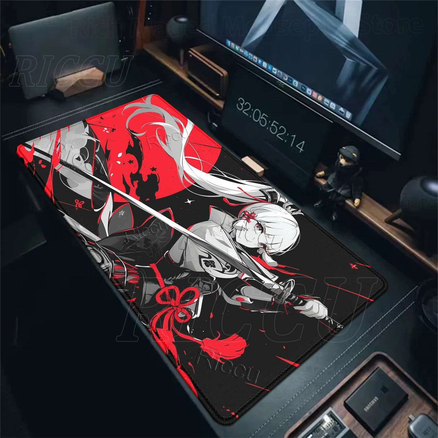 

Genshin Impact Kamisato Ayaka Mouse Pad Laptop Keyboard Kawaii Pad Anime Girl Gaming Mousepad PC Accessories XXL Desk Mat Carpet