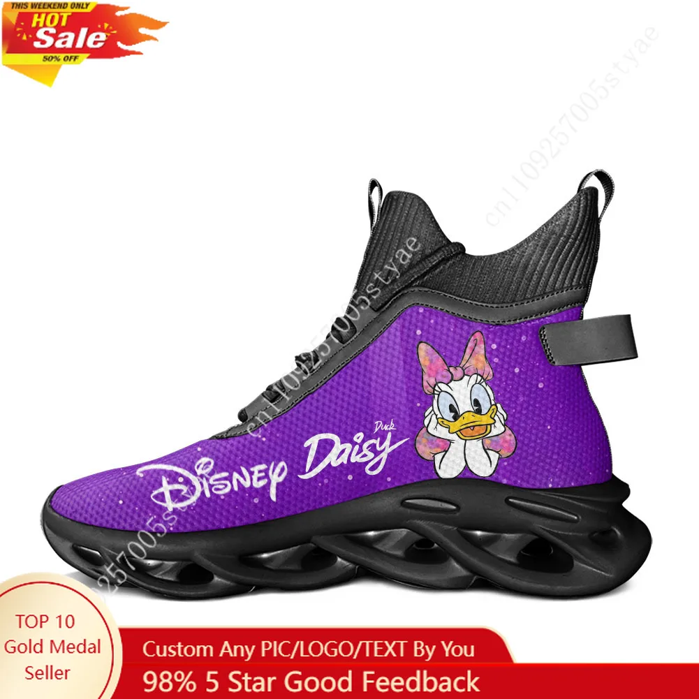 

Disney Daisy Duck High Top Flats Sneakers Mens Womens Sports Custom Shoes Casual Running shoes