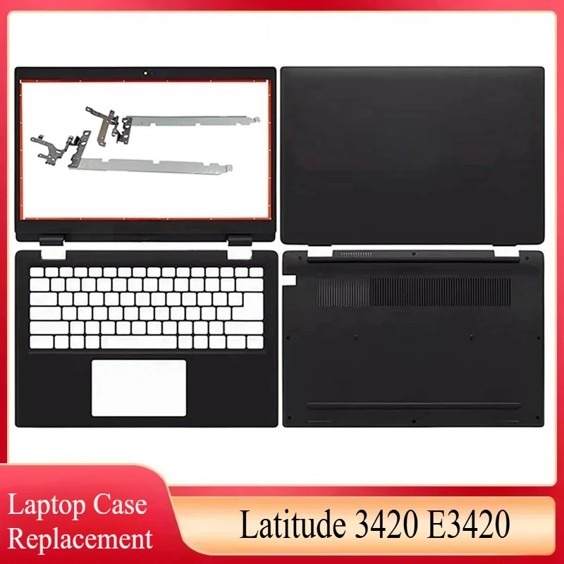 

New For Latitude 3420 E3420 Upper Top Cover Front Bezel Palmrest Top Keyboard Case Lower Bottom Case Hinges 02K5F8 02KP4R 04PX9K