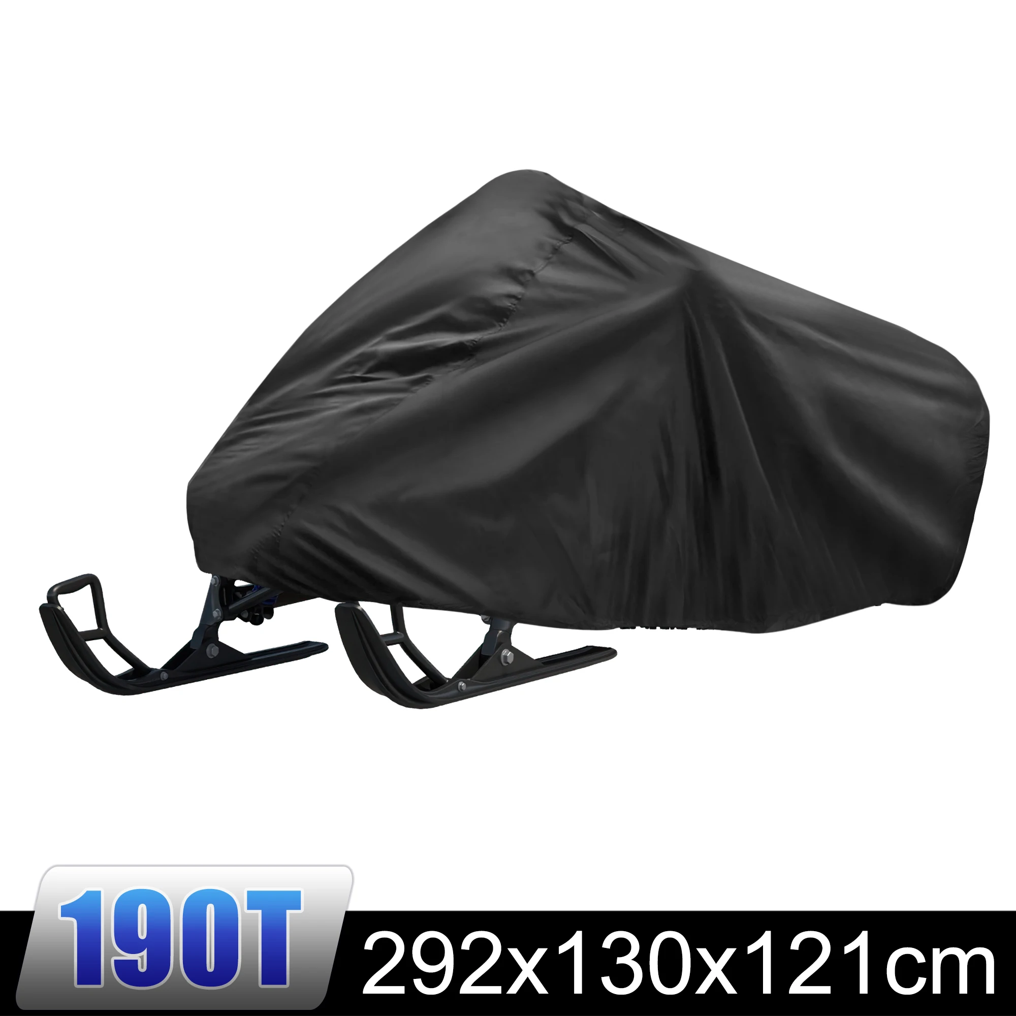 

X Autohaux Trailable Snowmobile Cover 190T Polyester Fits Up to 115 Inch Waterproo Dustproof Snowmobile Protector Universal