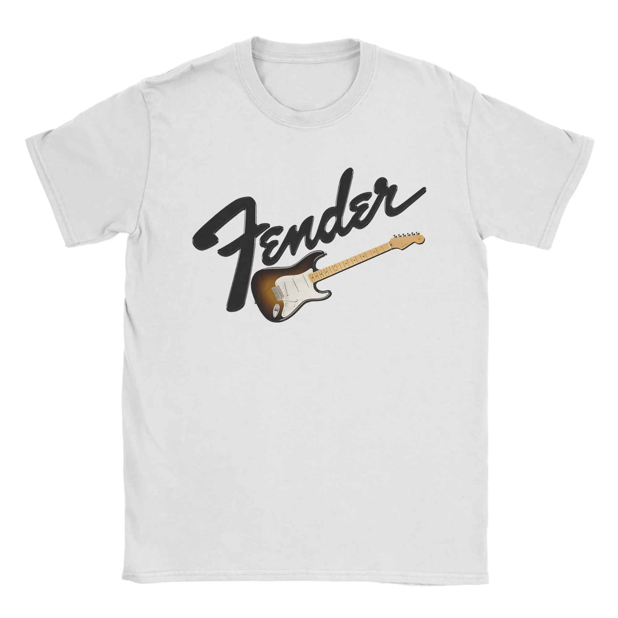 Vintage T-Shirt Fender Jimi Hendrix Electric Guitar Cotton T-Shirts Tee Shirt for Men's Beach Y2K Fun Casual Short Sleeve Tees