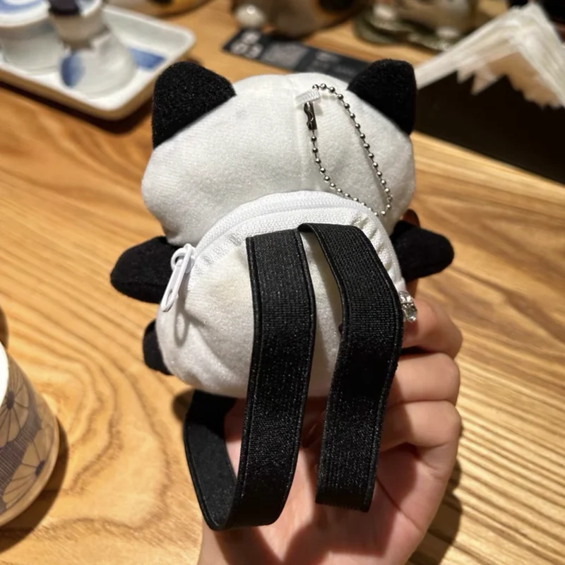 Tarepanda Panda Plush Coin Purse Wallet Cute Bag Keychain Keyring Mini Backpack for Doll Kawaii Coin Pouch Earphone Storage Bag