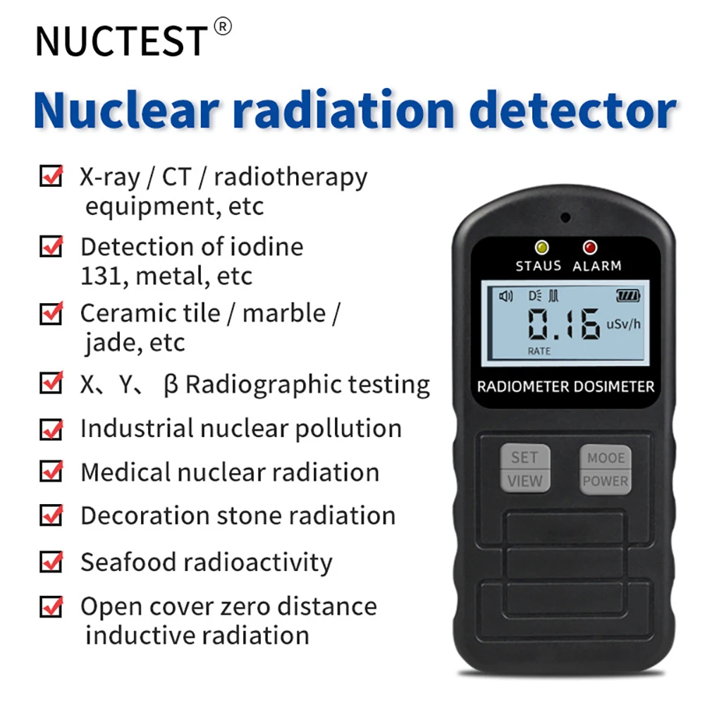 NT6102 licznik geigera promieniowanie jądrowe detektor x-ray Beta Gamma wykryj marmurowy radioaktywny Tester osobisty dozymetr