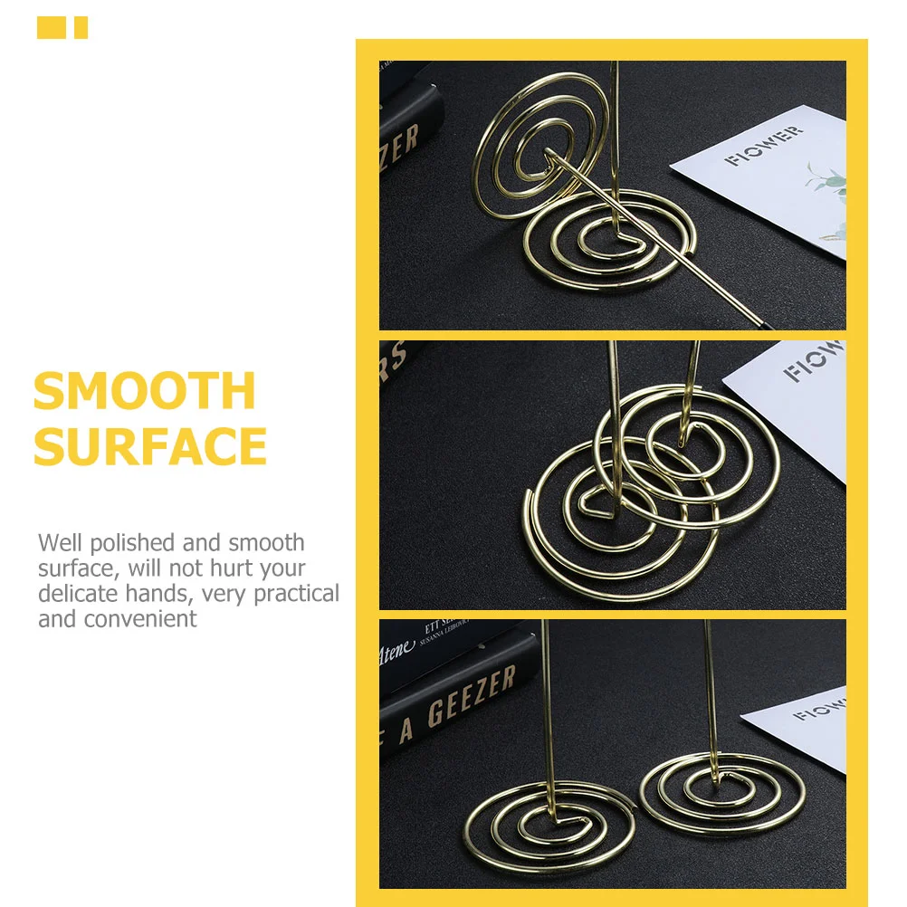 5 Pcs Note Folder Receipt Spike Bill Fork Stainless Steel Check Holder Convenient Bills