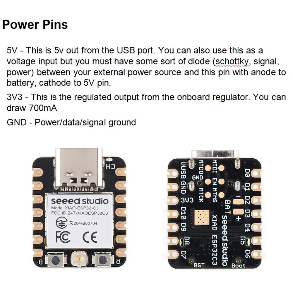 1/2 Pcs Seeed Studio XIAO ESP32C3 Thumb WiFi Mesh Development Module For Arduino For IoT Smart Home Sensor Networks Ect