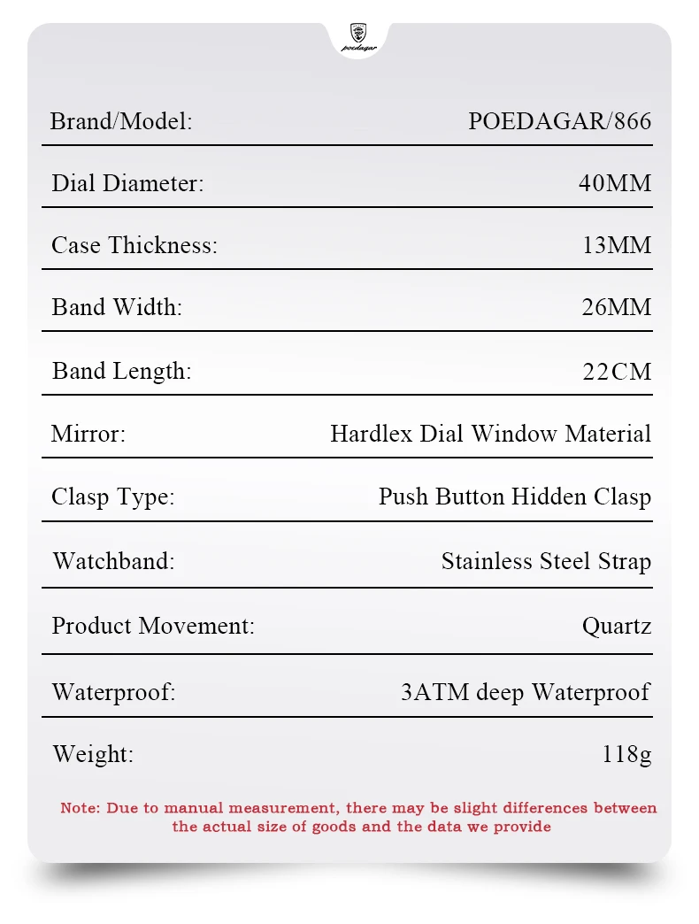 POEDAGAR Top-Luxus-Herren-Armbanduhr Quarz Leuchtend Wasserdicht Edelstahl Herrenuhr Chronograph Datum Business-Herrenuhren – Detail 10