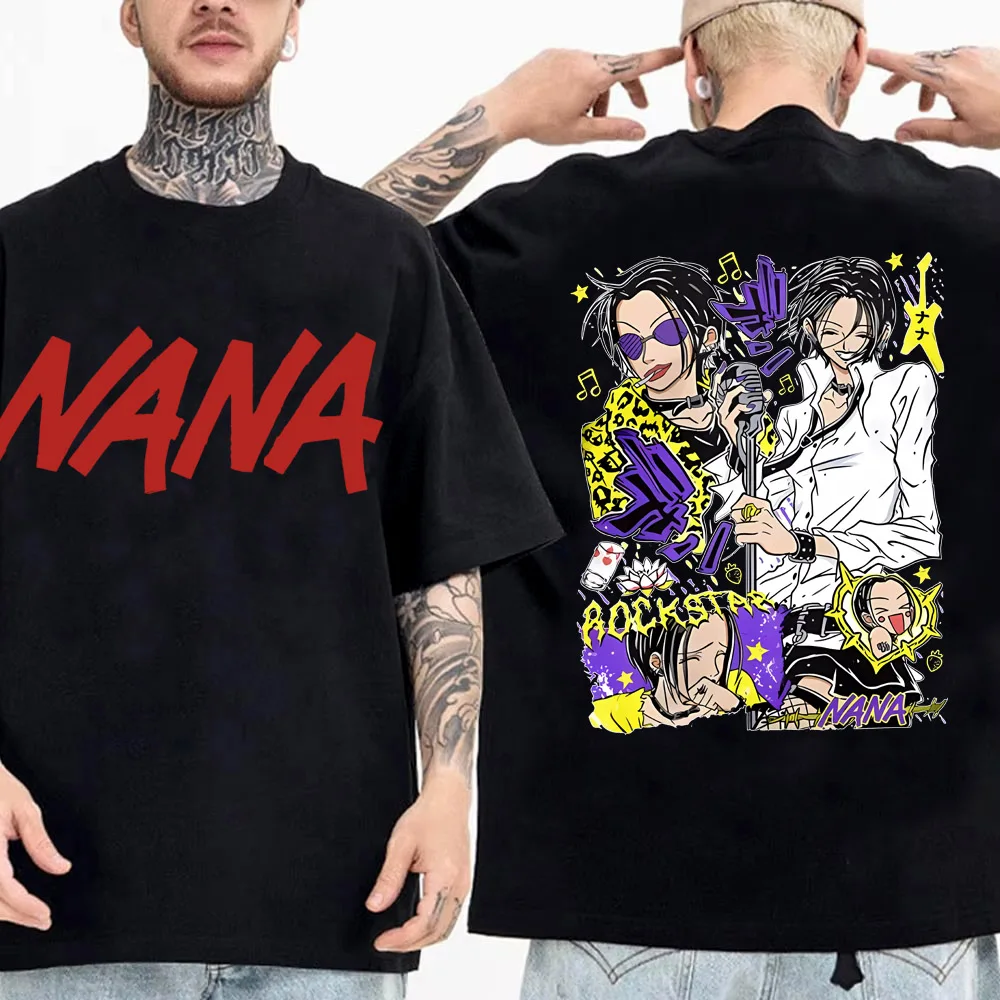 Anime Nana Osaki 인쇄 만화 애니메이션 티셔츠 남성용 반팔 코튼 고품질 하라주쿠 streetwear 패션 남성 티셔츠