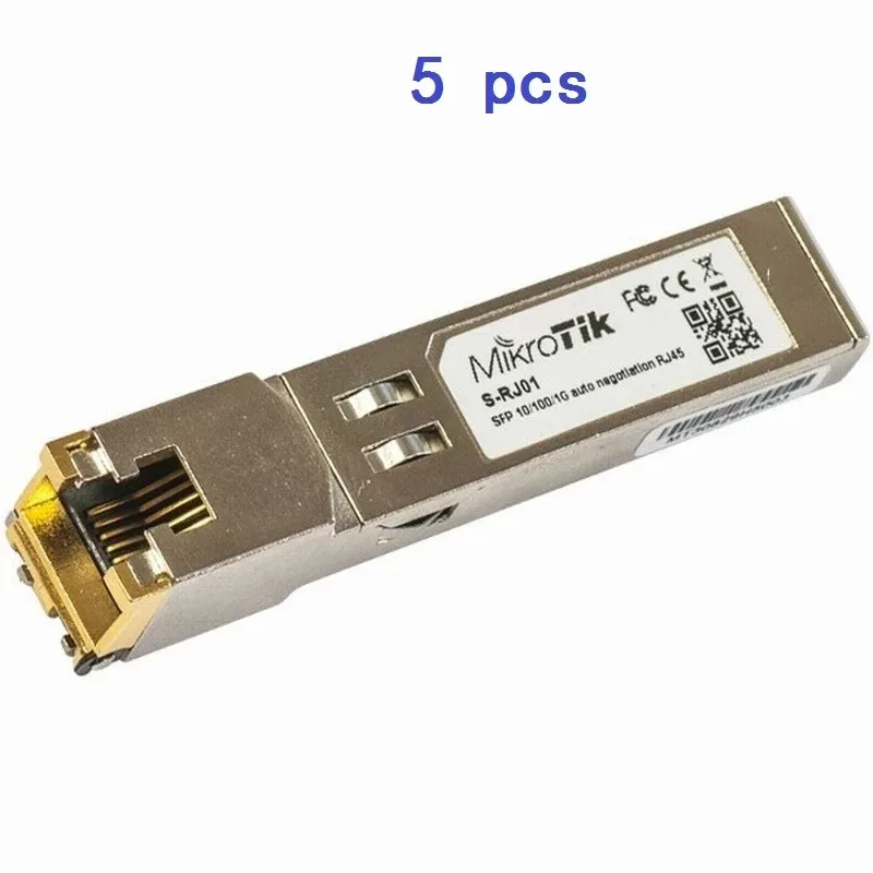 Gigabit Ethernet SFP Fiber Module RJ45 Port 1000BASE-T Copper Converter Compatible with Mikrotik