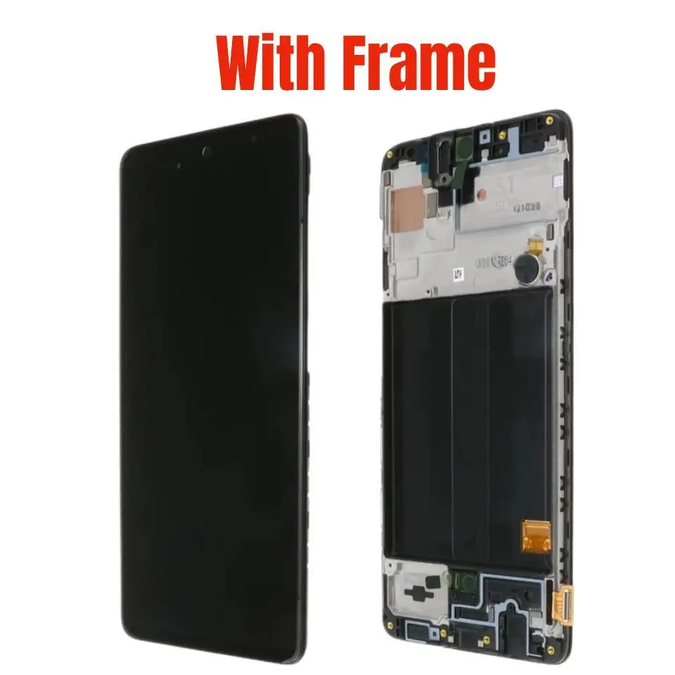 Super AMOLED A51 Display With Fingerprint, for Samsung Galaxy A51 A515 A515F Lcd Display Touch Screen Digitizer Replacement