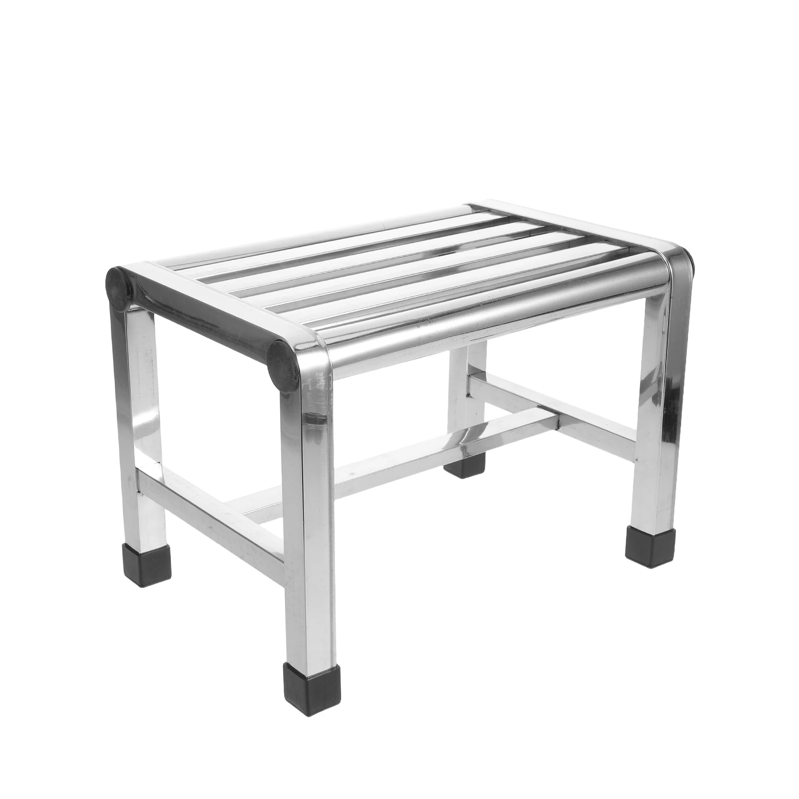 

Stainless Steel Bath Stool Waterproof Anti Slip Shower Bench Seat Bathroom Bathtub Senior Kids Compact Metal Step Stool For
